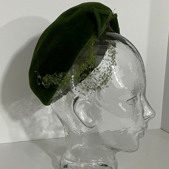 1940s/50s Vintage Riviera Velour Hat main image 9